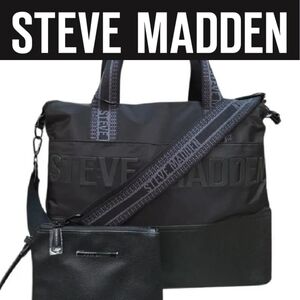 Steve Madden BGymm Weekender Bag- Black/Black